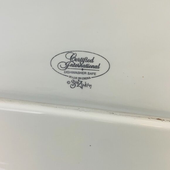 Certified International Sue Zipkin SPICEWOOD Floral Large Oval Serving Platter - Picture 5 of 9